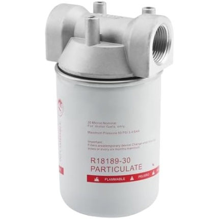 1 Inch NPT Fuel Tank Filter Kit, High Flow 25 GPM 30 Micron Spin-on Particulate